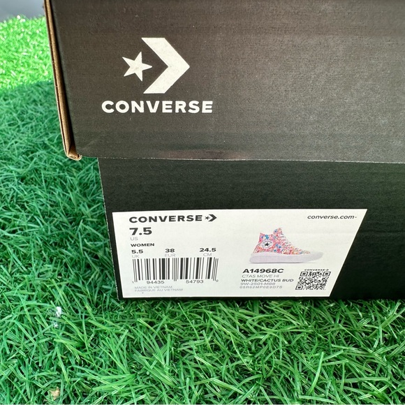 Converse Chuck Taylor All Star Move Hi Mini Flowers - Picture 6 of 14